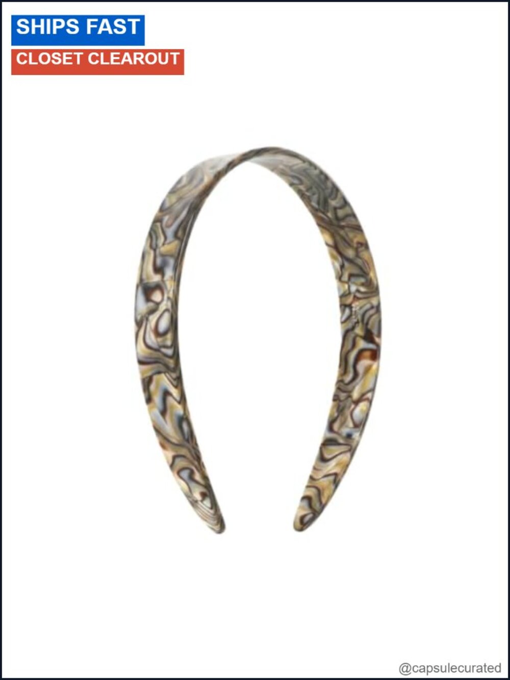 France Luxe French Classic Wide Headband with Teeth